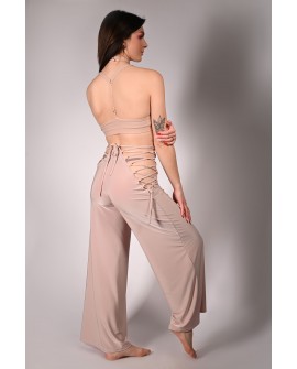 Wren Yoga Pants in angel wing, back view – wide leg yoga pants with elegant silhouette