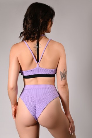 Wave Top in lilac back view – festival pole dance top