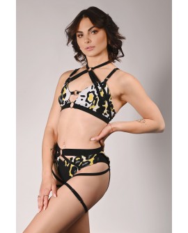 Dakota Top side view – shiny pole dance top Texas style