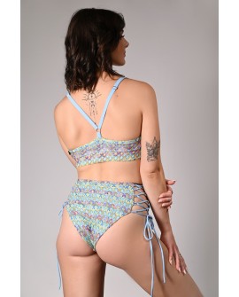 Rave Shorts back view brazilian cut crochet shorts ruching detail