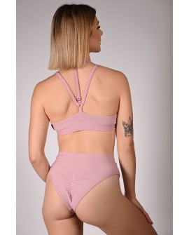 Seastar Shorts in rose shadow, back view siren style glitter shorts exotic pole outfit