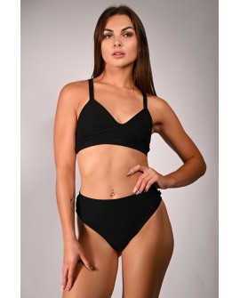 Glittery Spooky Shorts in black with removable thigh straps – front view, styling to classic training shorts