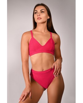 Glittery Spooky Shorts in hot pink with removable thigh straps – front view, styling to classic training shorts