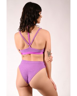 Seastar Shorts in ldusty violet, back view siren style glitter shorts exotic pole outfit