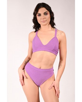 Glittery Spooky Shorts in dusty violet with removable thigh straps – front view, styling to classic training shorts