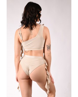 Nymph water nymph inspired dance top with adjustable straps, back view