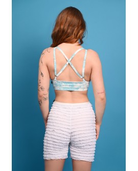 Affair Top  with adjustable criss-cross back straps and elegant open-back design, back view