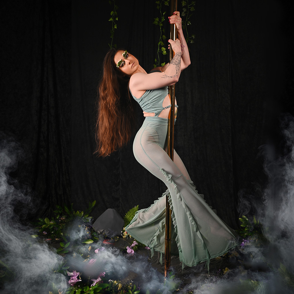 sage green mesh pants pole dance flowy nixie pants water nymph outfit